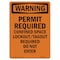 Signmission OSHA Sign, Permit Required Confined Space, 10in X 7in, 7" W, 10" H, Portrait, OS-WS-D-710-V-13401 OS-WS-D-710-V-13401 - alternate 1